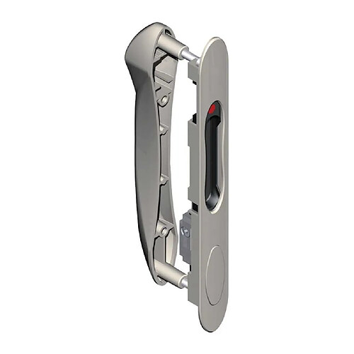 La Croisee Ds DS8295-007 Loqueteau encastré double 28–36 mm argenté satiné