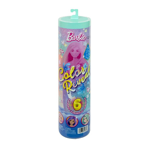 Barbie ? Poupée Color Reveal Sirène ? Versions Assorties ? À partir de 3 ans