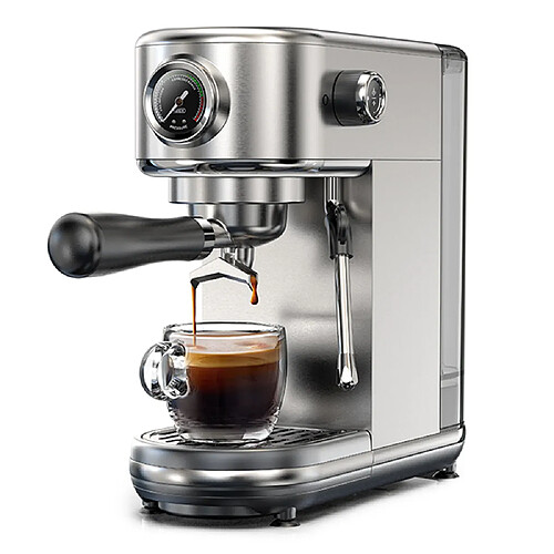 Machine à Café Hibrew H10B Température réglable avec mousseur à lait 20Bars Acier Inoxydable