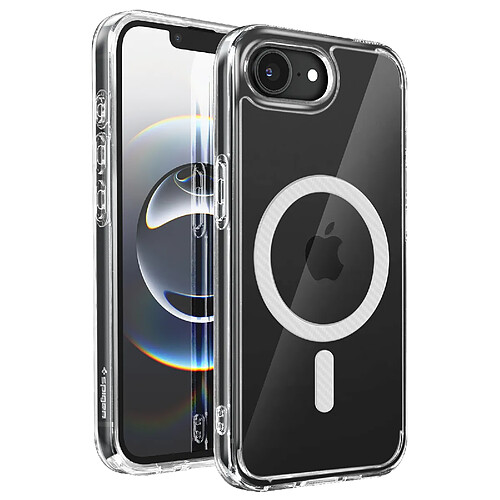 Spigen SGP Coque MagSafe pour iPhone 17e Antichoc Série Ultra Hybrid MagFit Transparent