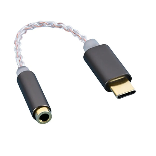 INF Adaptateur Audio Numérique USB-C vers Jack 3.5mm avec DAC Haute Résolution Black