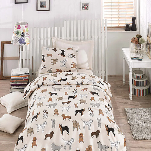 Home Collection Parure de lit enfant avec taie(s) en coton polyester Havhav