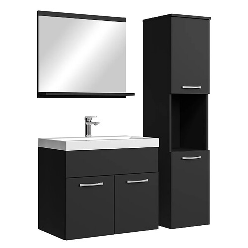 Badplaats Set de meuble de salle de bain Montreal 60 cm - Noir mat