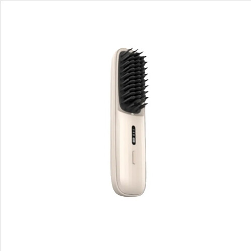 INF Brosse Lissante Chauffante Portable Sans Fil - Ionique, Double Usage, Céramique 5D Yellow