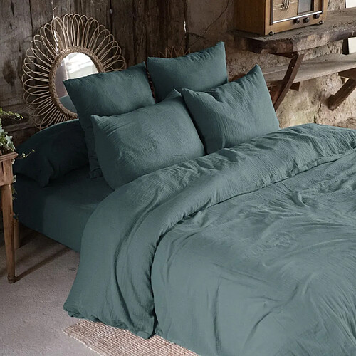 Home Collection Housse de couette 100% gaze de coton