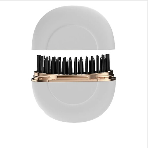 INF Mini Brosse Lissante Portable Sans Fil - Coiffure Nomade White