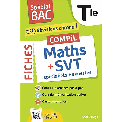 Compil de fiches maths + SVT terminale : révisions chrono ! : spécialités + expertes