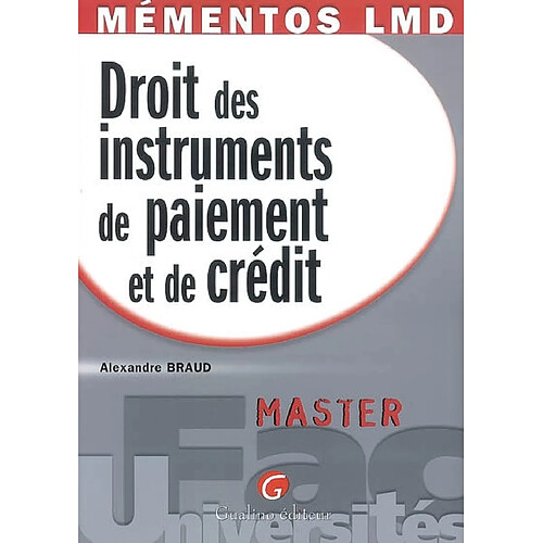 Droit des instruments de paiement et de crédit · Occasion
