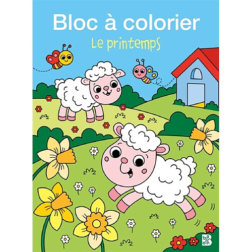 Bloc à colorier : Le printemps