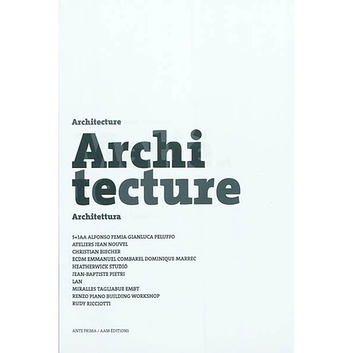 Architecture et matière. Architecture and material. Architettura e materia · Occasion