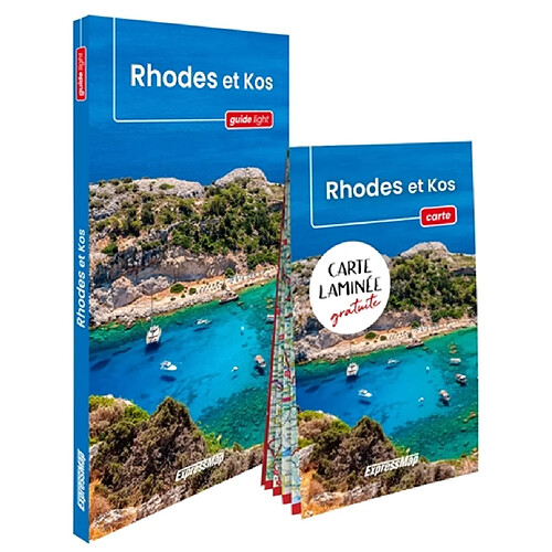 Rhodes et Kos : guide + carte laminée