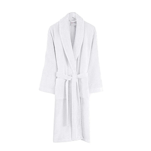 BLANC AVENUE Peignoir homme 100% coton blanc