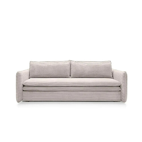 Casanova Canapé droit convertible velours côtelé Beige