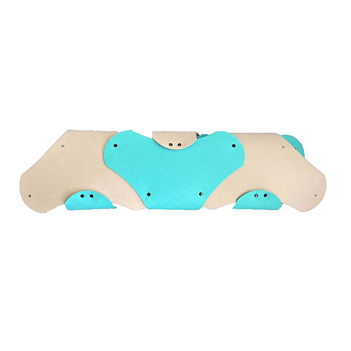 Tunnel modulable pour chat VERCART - 6 sections en feutre, pliable