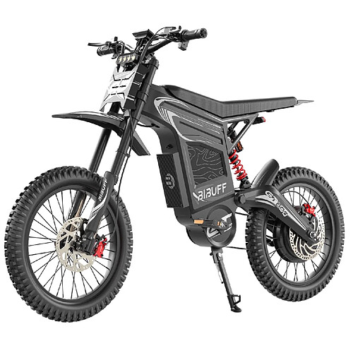 Vélo Électrique Tout-Terrain BIBUFF GT600 7500W 72V30Ah, Autonomie 112km, Vitesse 80km/h
