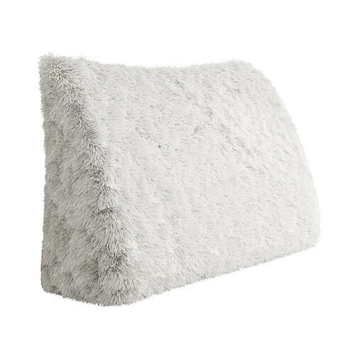 Coussin de dossier peluche blanc 60 x 50 x 20 cm VERCART