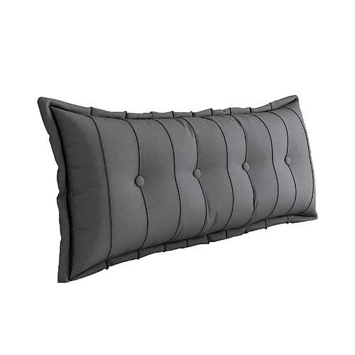 Coussin de dossier rectangulaire VERCART 120 x 50 cm, polyester - gris