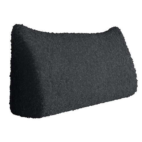 Coussin de dossier peluche noir 160 cm VERCART