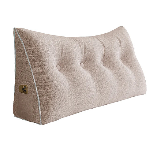 VerCart Coussin de dossier ergonomique 140 cm en velours rose clair