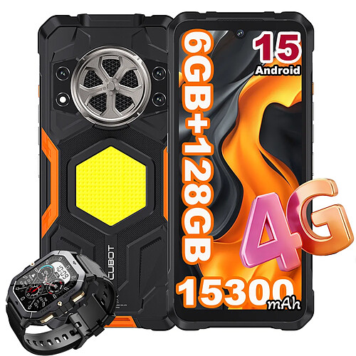 CUBOT KINGKONG POWER 5 4G 6+10Go RAM 128Go Extensible 1To 15300mAh 33W Charge Rapide,+C28