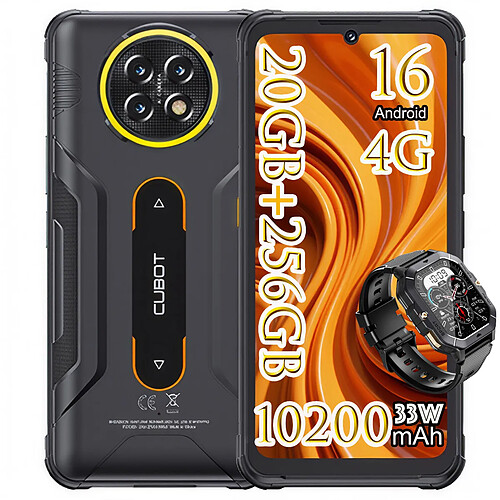 CUBOT KINGKONG ACE 5 4G Double SIM NFC Android 16 Caméra 48MP Batterie 10200mAh,+C28