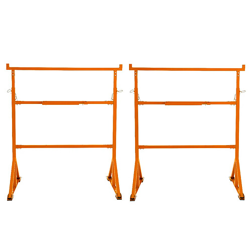 Monstershop 2 Supports Tréteaux de Maçon en Acier Table Établi de Travail Hauteur Réglable