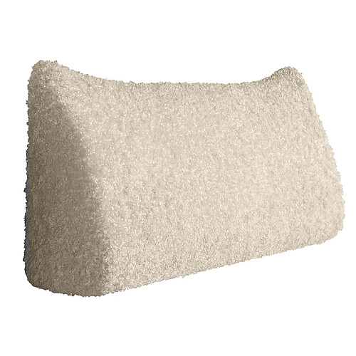 Coussin de dossier peluche blanc 160 cm VERCART - soutien lombaire