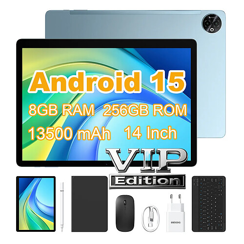 DOOGEE Tab E3 Max – 14" 2160x1440, 8+24Go RAM, Android 15, charge 18W
