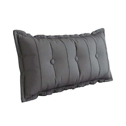 Coussin dossier rectangulaire VERCART 100 x 45 x 6 cm gris