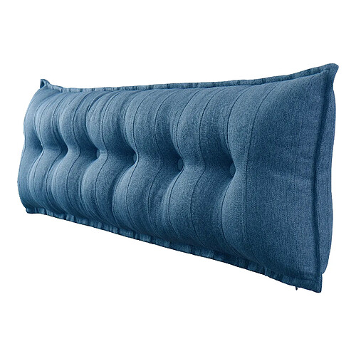 Coussin de dossier VERCART velours bleu 200 x 50 x 6 cm