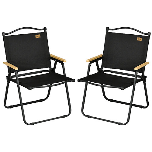 ByteLike Lot de 2 chaises de camping pliables design