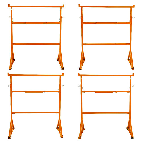 Monstershop 4 Supports Tréteaux de Maçon en Acier Table Établi de Travail Hauteur Réglable