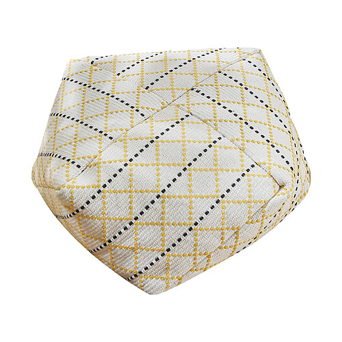 Housse de pouf polygonale jaune 53 x 53 x 20 cm VERCART
