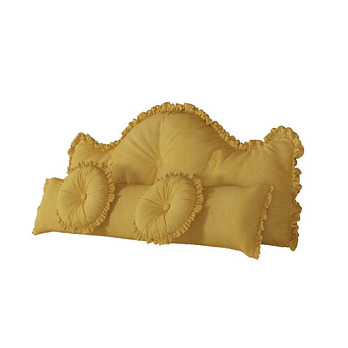 Ensemble 4 coussins décoratifs VERCART 200 cm velours jaune