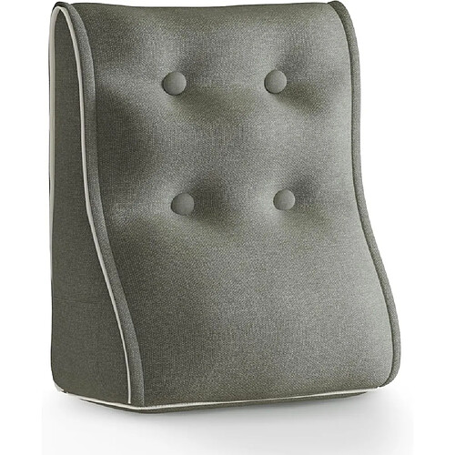 Coussin dossier/tête de lit VERCART 50 x 22 cm gris - hauteur 55 cm
