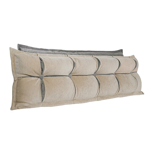 Vercart Coussin dossier velours - 140x32x48 cm - Blanc