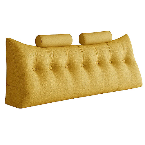 Lot de 3 coussins compensés VERCART lin jaune 200 cm