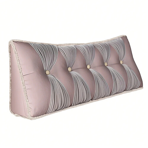 Coussin dossier velours ergonomique rose 140 cm - VERCART