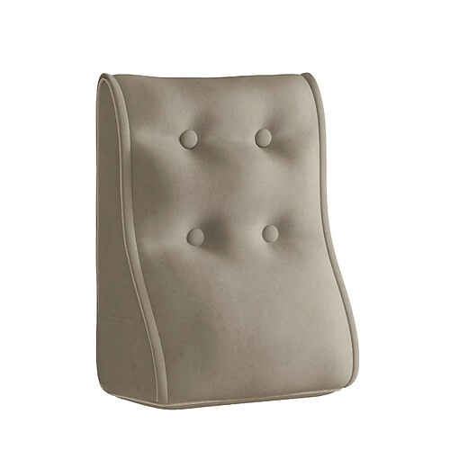 VerCart Coussin de dossier en velours camel 40 x 22 cm, hauteur 55 cm