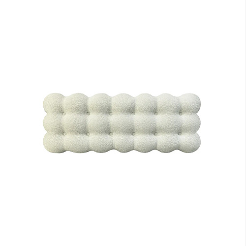 Coussin de dossier blanc 140 x 60 x 20 cm VERCART