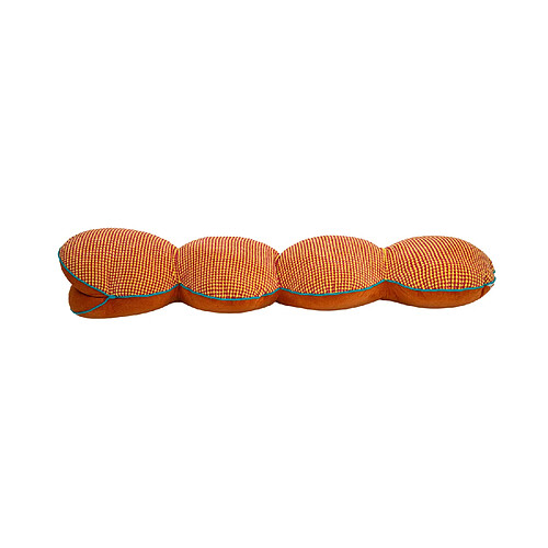 VerCart Coussin décoratif serpent orange 145 cm, housse amovible polyester
