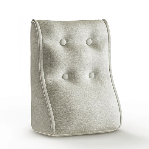 Coussin dossier/tête de lit VERCART 40 x 22 cm, blanc