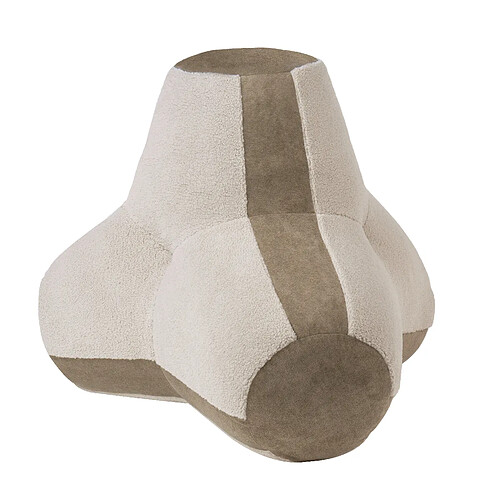 VERCART coussin tétrapode multifonction 65 x 70 x 24 cm, polyester, marron clair