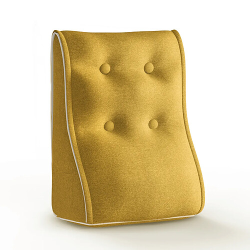 VerCart Coussin dossier t?te de lit jaune 40 x 22 cm