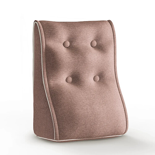 VerCart Coussin dossier t?eate de lit rose 40 x 22 cm - polyester et lin
