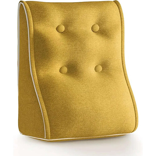 Coussin dossier/tête de lit VERCART jaune 50 x 22 cm