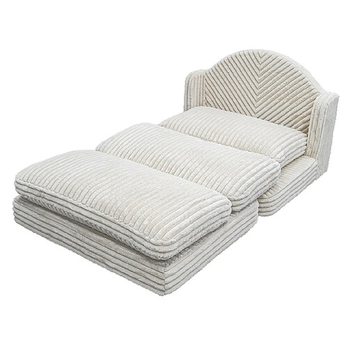 Fauteuil beige VERCART en polyester déhoussable - mousse, style moderne