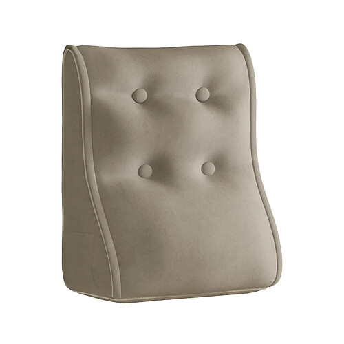 VerCart Coussin de dossier velours camel 50 x 22 cm, hauteur 55 cm