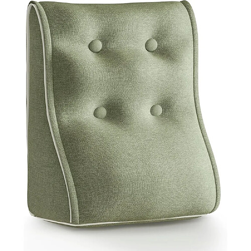 Coussin de dossier t?eate de lit VERCART - 50 x 22 cm, vert
