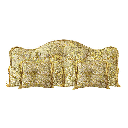 VerCart Ensemble 5 coussins de chevet beige 60 x 140 cm, pompons